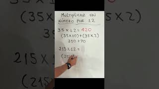 TIP PARA MULTIPLICAR MENTALMENTE UN NÚMERO POR 12 maths teachereducation algebra tips shorts [upl. by Trstram271]