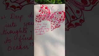 DIY Easy butterfly drawing ideas 😱✨🦋 viral art shorts [upl. by Aerb356]