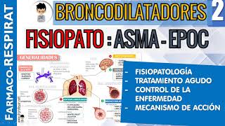 CORRELACIÓN Farmacología y Fisiopatología ASMA EPOC MECANISMOS DE ACCIÓN FARMACOLÓGICA ESQUEMA 2 [upl. by Jollenta552]