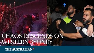 Chaos descends on Western Sydney after Church stabbing Watch [upl. by Acinad]