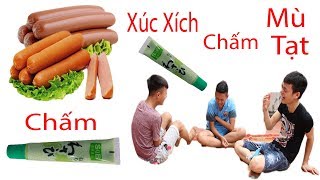 Hữu Bộ  Trò Đùa Ăn Xúc Xích Chấm Mù Tạt  Troll WASABI [upl. by Zehc]