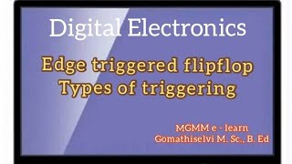 EdgeTriggered Flip Flops and Types of triggering in Digital electronics tamil [upl. by Nahtannoj]