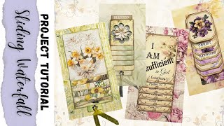 Junk Journal Tutorial featuring a Sliding Waterfall papercrafting junkjournaltutorials [upl. by Cirderf818]