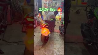 zx10r fire 🔥 shortfeed sportbike viral youtubeshorts zx10r shorts trending status [upl. by Ahsikad]