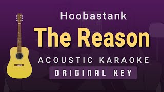 The Reason  Hoobastank Acoustic Karaoke [upl. by Knuth]