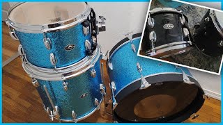 RestoringRewrapping Vintage Slingerland Drum Kit 20quot12quot14quot [upl. by Ladnor173]