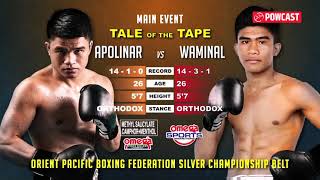 GUMULONG sa SAKIT Pete Apolinar vs Jess Rhey Waminal Full Boxing Fight  Omega Kumbati 10 [upl. by Sverre691]