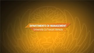 Department of Management  Ca Foscari University of Venice [upl. by Alaikim]