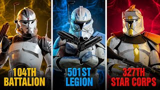 EVERY SINGLE Clone Trooper BattalionLegionCorps Explained [upl. by Einaffets]