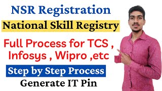 How To Apply For NATIONAL SKILL REGISTRY NSR  NSR Online Registration  NSR for Infosys TCS Wipro [upl. by Yleak585]