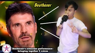 Beatboxers awesome performance  bringing together 5 voices  Brintains Got Talent 2023 [upl. by Gaudet]