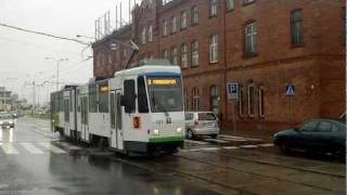 Szczecin Polen Vorbeifahrt vom umgebauten Tatra KT4D am Hbf 720pHD [upl. by Anirtruc]