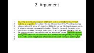 Argumenterande text i fem stycken  ett exempel [upl. by Ylaek415]