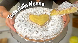 TORTA DELLA NONNA Pasta Frolla e Crema Pasticciera [upl. by Olympias]