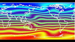 stationary Rossby wave superposed on zonal flow [upl. by Christis]