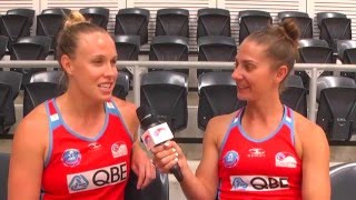 NSWSwiftsTV Kim Green and Abbey McCulloch talk Day 1 of 2016 preseason [upl. by Megargee394]