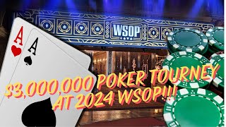 WSOP 2024 3000000 TOURNAMENT VLOG poker pokervlog lasvegas [upl. by Nyer]