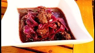 Geschmorter Rotkohl mit Rinderhack  ohne Zucker [upl. by Camm622]