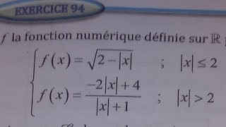 1 bac sm généralités sur les fonctions ex 94 page 69 livre Almoufid analyse [upl. by Legnaros]