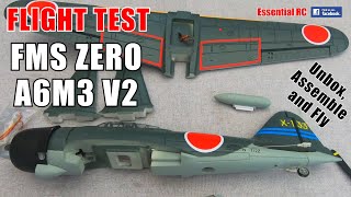 UNBOX ASSEMBLE and FLY  FMS ZERO A6M3 V2 ESSENTIAL RC FLIGHT TEST [upl. by Noakes913]