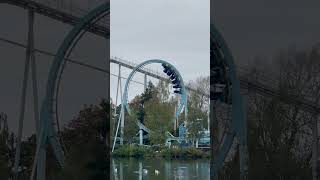 Shockwave  Drayton Manor  Intamin Stand Up Coaster  Last Stand On Shockwave [upl. by Sanjay629]