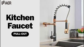 FAER kitchen faucetBrass Spring Dual Spout Mixer Sprayer Sink Tap [upl. by Lorien]