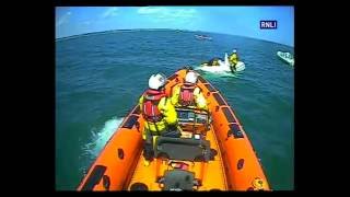 Poole lifeboat launch to capsized dinghy [upl. by Rosemaria]