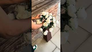 Aprenda a montar ARRANJO DE CERIMÔNIA DE CASAMENTO com FLORES PERMANENTES e MACARRÃO DE PISCINA [upl. by Esinyt742]