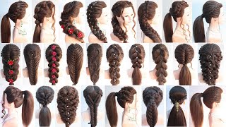 26 superior ponytail hairstyle for girls  hairstyle for outgoing  hairstyle for summer season [upl. by Blas]