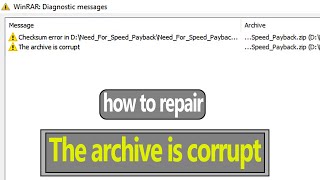 how to fix archive is corrupted  Checksum Error The File Is Corrupt [upl. by Neros440]