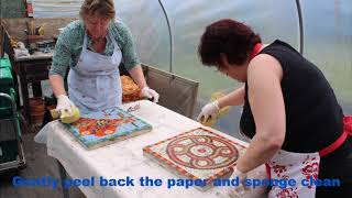 How to create mosaic art indirect method by Sue Kershaw Mosaic Artist [upl. by Beverlee]