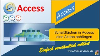 Schaltflächen in Access eine Aktion anhängen  Access Tipp 19886  Access Tutorial Deutsch [upl. by Adnek]