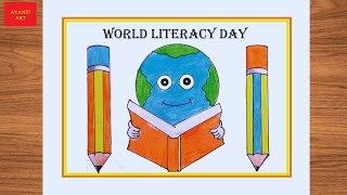 International literacy day drawing  International literacy day poster drawing  world literacy day [upl. by Sherwin]