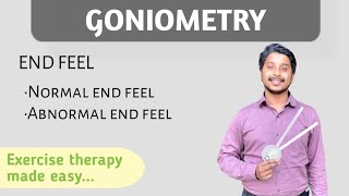 Goniometry part2  End feel  Exercise Therapy  physiotherapy [upl. by Enida]