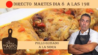 DIRECTO de Pollo guisado a la sidra receta muy facil [upl. by Rehtul]