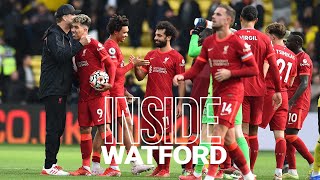 Inside Watford Watford 05 Liverpool  Away end goes crazy for Mane Salah amp Firmino [upl. by Cariotta]