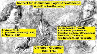 Christoph Graupner 16831760  Konzert fur Chalumeau Fagott amp Violoncello [upl. by Strenta]