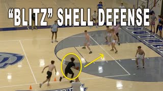 BLITZ SHELL  Challenge Your Team Defense With This Basketball Drill [upl. by Dorothi]