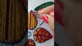 Bordado para flores pequeñas o para Nochebuenas bordadofantasía embroideryhandembroiderytutorial [upl. by Ledua570]