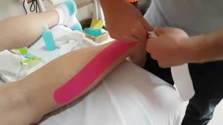 Basic Kinesio Tape for achilles and calf support [upl. by Godred]