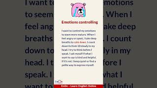 Emotions Controlling  Learn English through story  EnOn Learn English Online [upl. by Llebiram747]