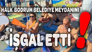 Bodrum Belediye Meydanını Plaja Çevirdiler [upl. by Alim]