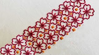 A Very Traditional Sashiko Hand Embroidery  Embroidery For Cushions  Tips And Tricks For Beginners [upl. by Theda]