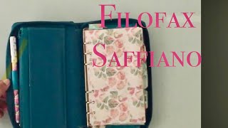 Filofax Saffiano Compact Zip Flip Through  Set Up using printables [upl. by Aryaz650]