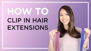 Hair Extensions Clip In Tutorial Video [upl. by Jeralee]