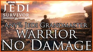 Star Wars Jedi Survivor  Jedi Grandmaster  Warrior Perk Any  No Damage [upl. by Eicarg]