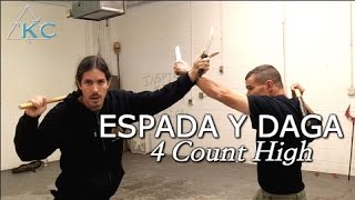 Espada Y Daga Escrima drill  Filipino Martial Arts Kali  Arnis Basics Tutorial [upl. by Odelet]