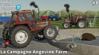 Agitation amp Spreading Slurry Picking up Grass│La Campagne Angevine│FS 22│Timelapse8 [upl. by Elleinet]