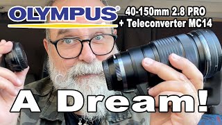 Review of the Olympus  Zuiko 40150mm 28 PRO  Teleconverter MC14  IN ENGLISH [upl. by Rhiana]