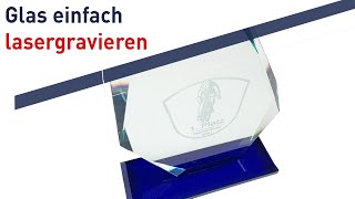 Glas einfach lasergravieren  JustLaser Lasergravierer [upl. by Behah]